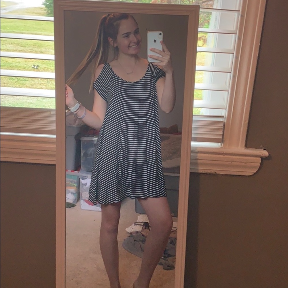 Cute black and white stripped dress